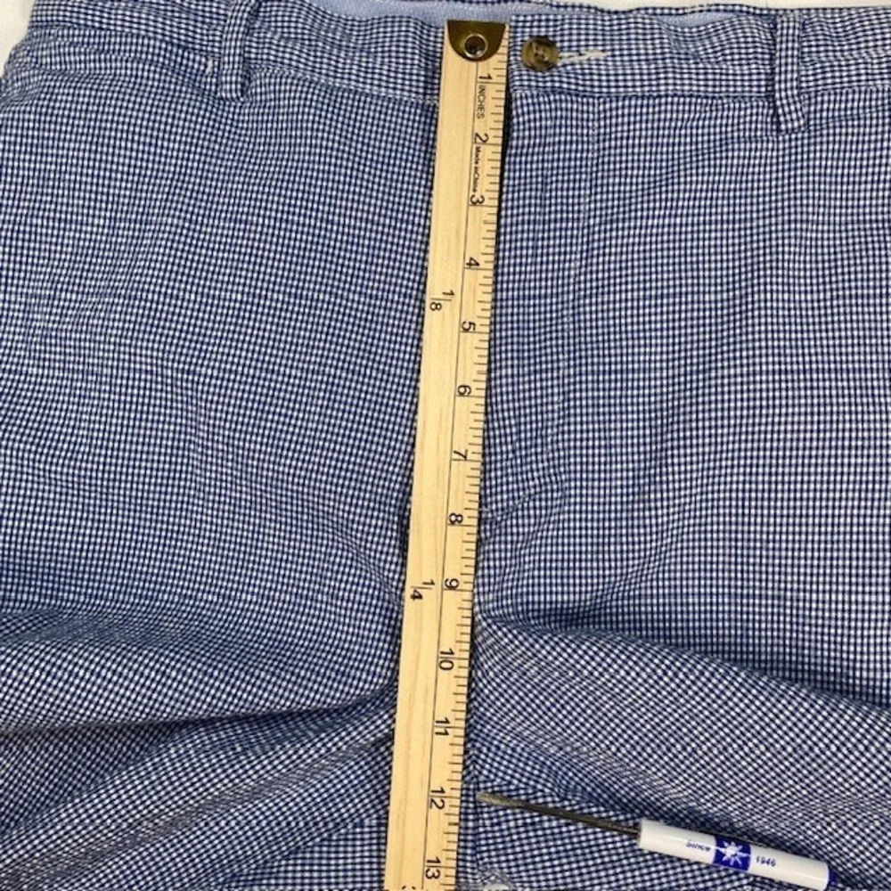 Polo Ralph‎ Lauren Mens 36 Blue White Houndstooth Stretch Classic Fit Shorts